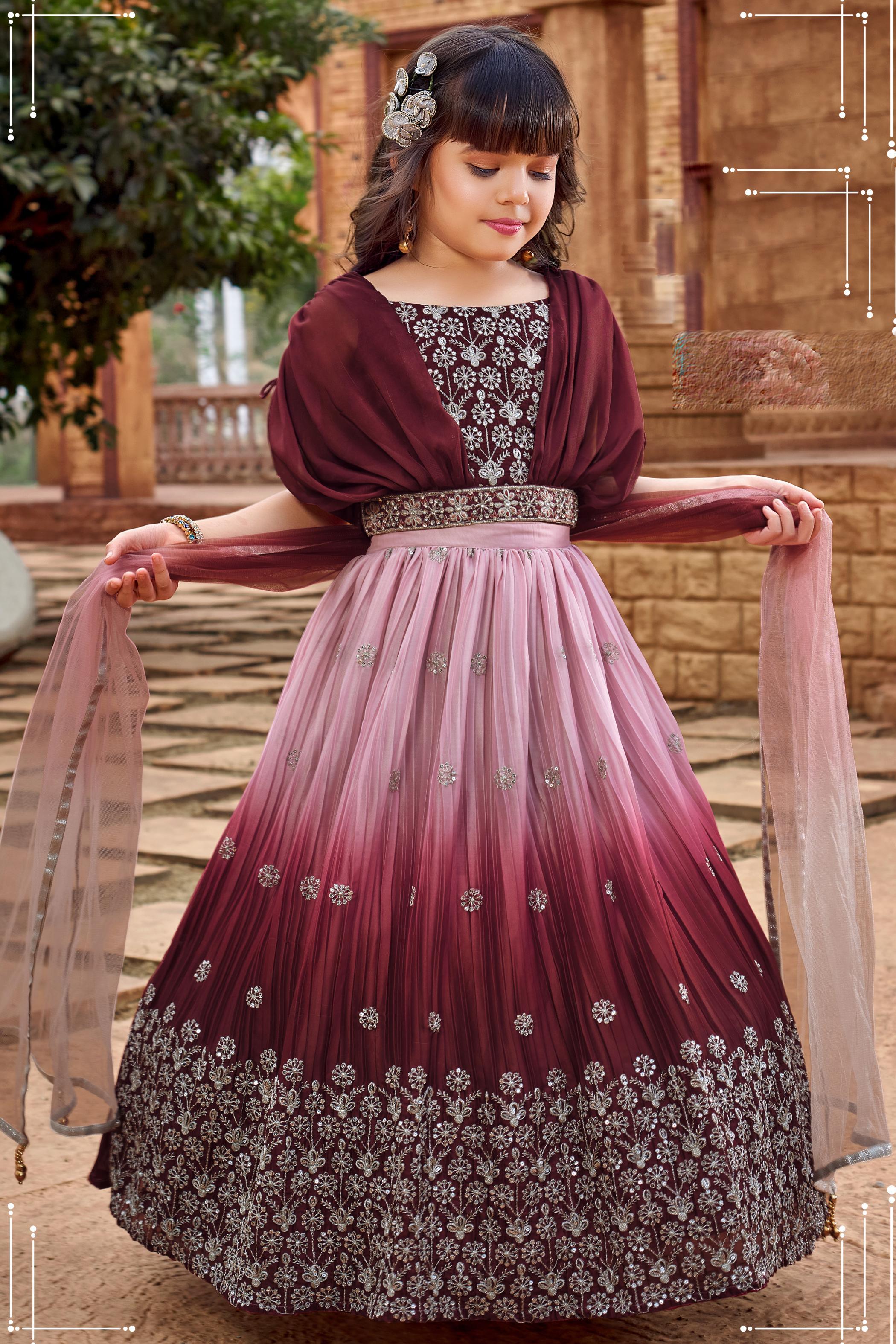 Awesome Designer Stitched Gown Poncho and Dupatta set – urban-trend.co.in